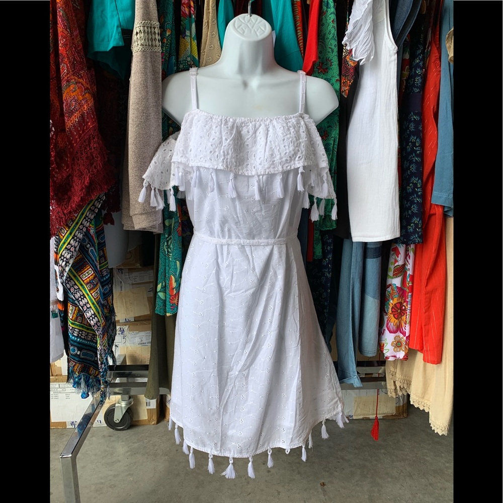 Coline White cotton dress